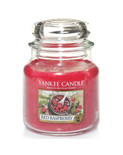 Bougie parfumée moyenne jarre Framboise rouge - 65-75h